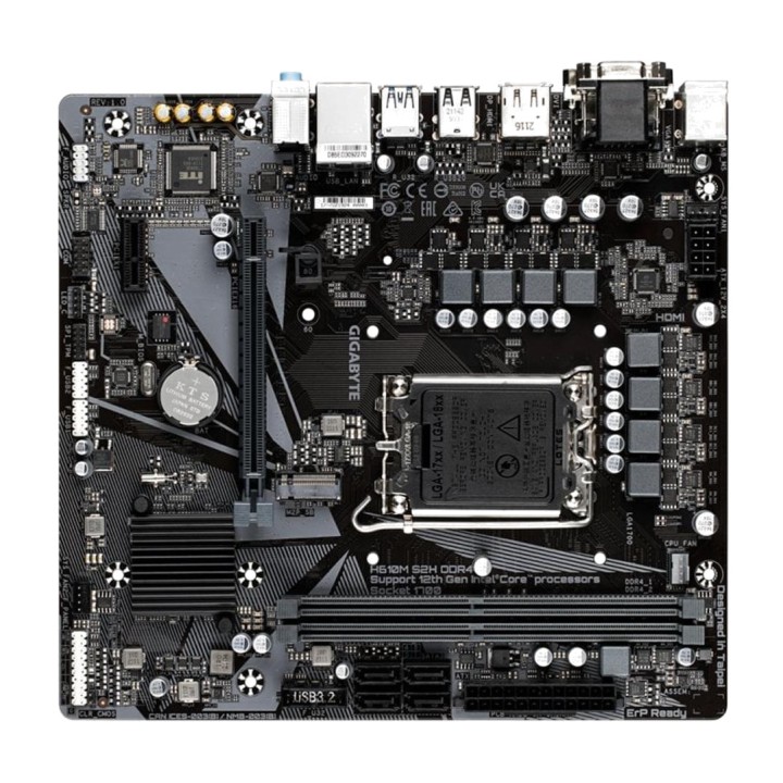 GIGABYTE Placa base micro ATX para Intel LGA 1700 con DDR4 H610M S2H V3 DSP0000023796