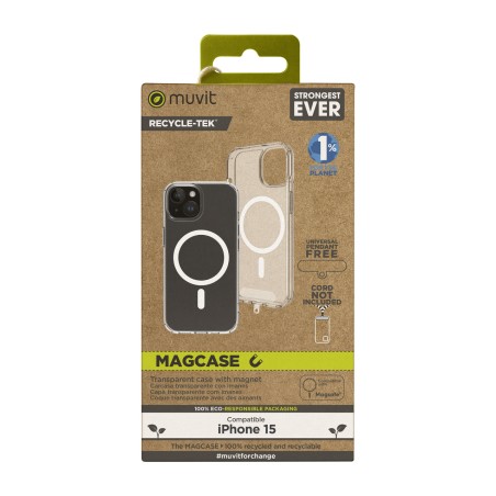 coque magnétique recyclée pour téléphone portable recycletek-magsafe iphone 15