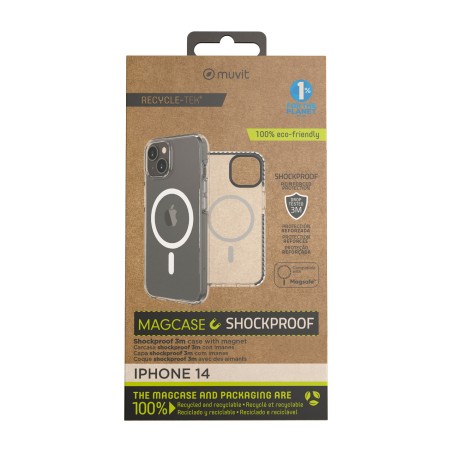 recycelte magnetische stoßfeste handyhülle shockproof-3m recycletek-magsafe iphone 14