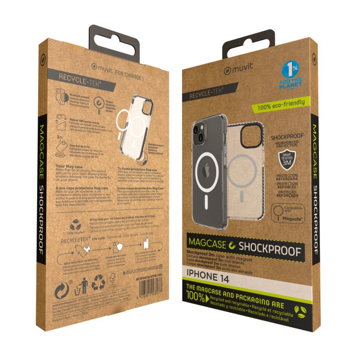 MUVIT Coque magnétique antichoc recyclée pour téléphone
