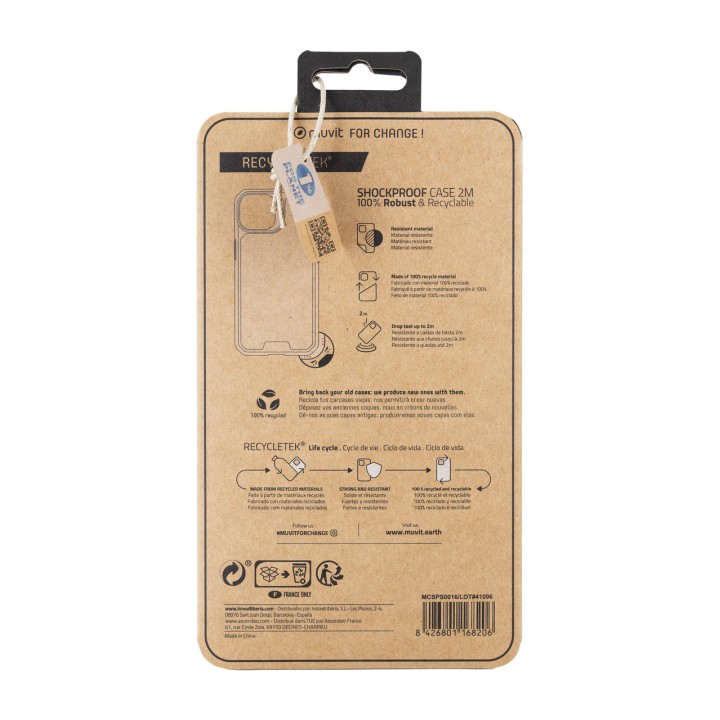 MUVIT Recycled shockproof phone case SHOCKPROOF-2M IPHONE 14