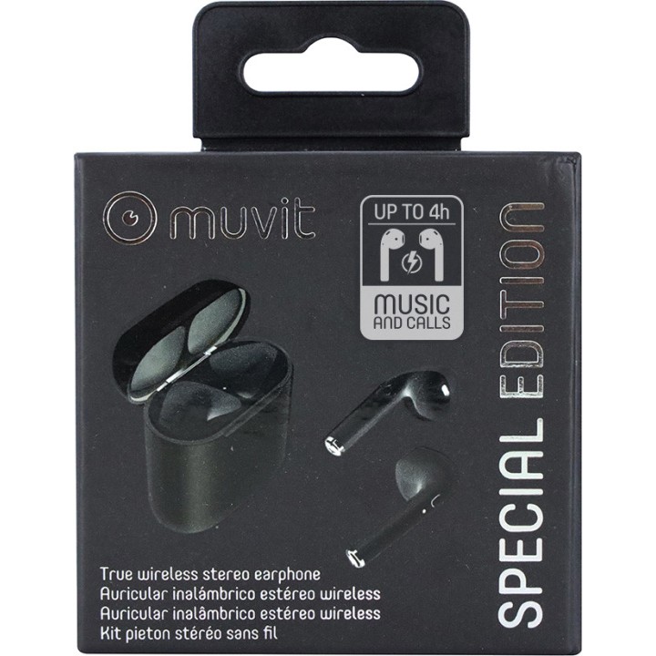MUVIT Auricolari true wireless con custodia di ricarica