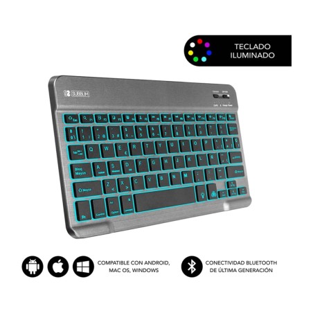 tastiera bluetooth compatta retroilluminata per tablet e cellulare smart-backlit