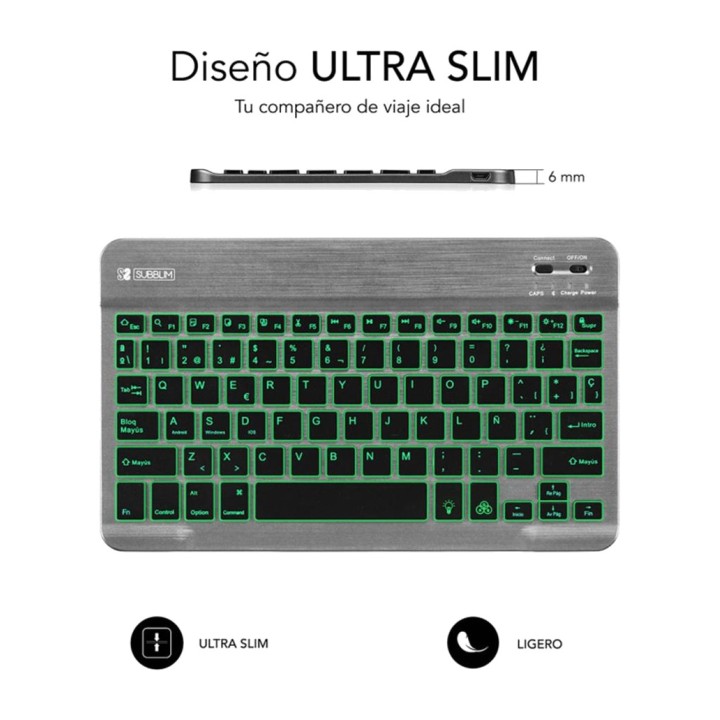 SUBBLIM Kompakte Bluetooth-Tastatur mit