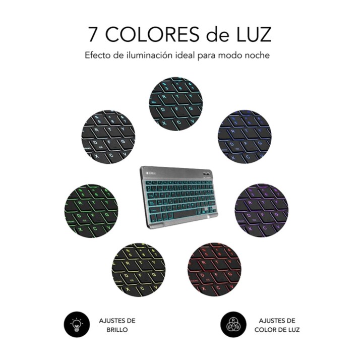 SUBBLIM Teclado bluetooth compacto com iluminação retro para
