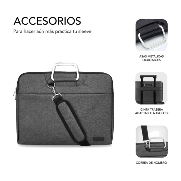 SUBBLIM Laptophülle mit Tasche für 15,6-Zoll-Laptop
