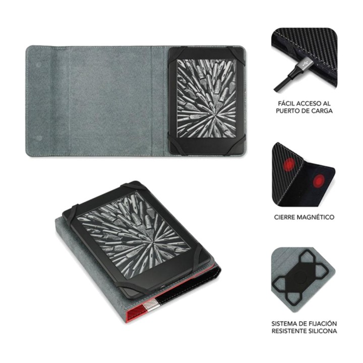SUBBLIM Hülle für 6-Zoll-E-Reader CLEVER-EBOOK-CASE