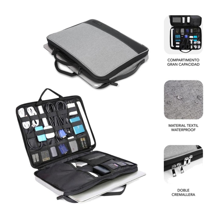 SUBBLIM Custodia organizer con scomparto per tablet e laptop