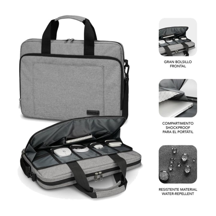 SUBBLIM Padded laptop briefcase for 13,3 to 14 inches