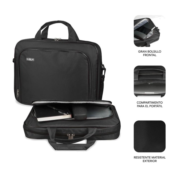 SUBBLIM Mochila com dois compartimentos para notebook de