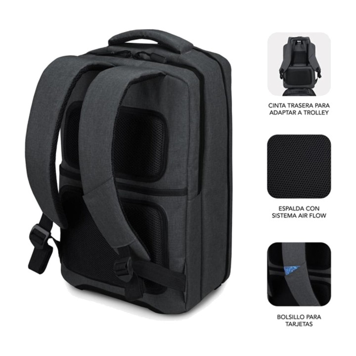 SUBBLIM Mochila de viaje acolchada para portátil de 15,6