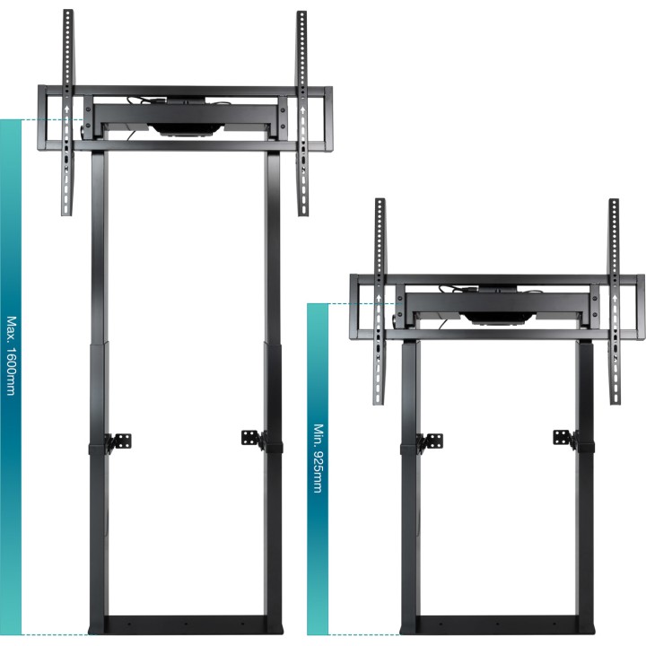 TOOQ Soporte de suelo motorizado con altura regulable para