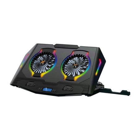base de refrigeración rgb con 2 ventiladores para portátil hasta 17 pulgadas thyia02b