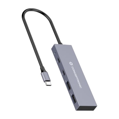 ultra-slim aluminum usb-c hub with 4 ports hubbies13g 2xusb-c 2xusb-a 10gbps