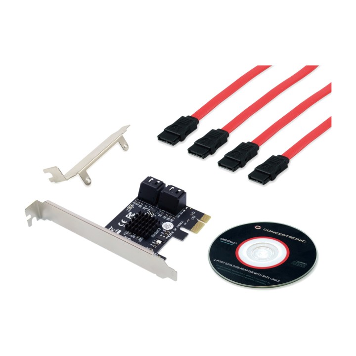 CONCEPTRONIC Carte contrôleur PCI Express avec 4 ports SATA