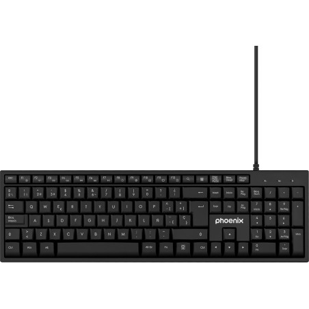 teclado multimedia qwerty con cable usb para oficina k100