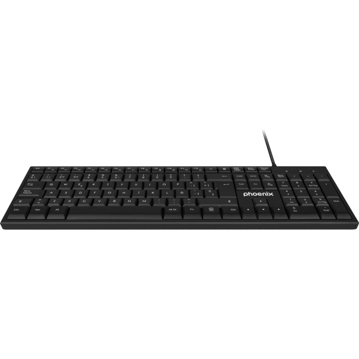 PHOENIX Clavier multimédia QWERTY filaire avec câble USB