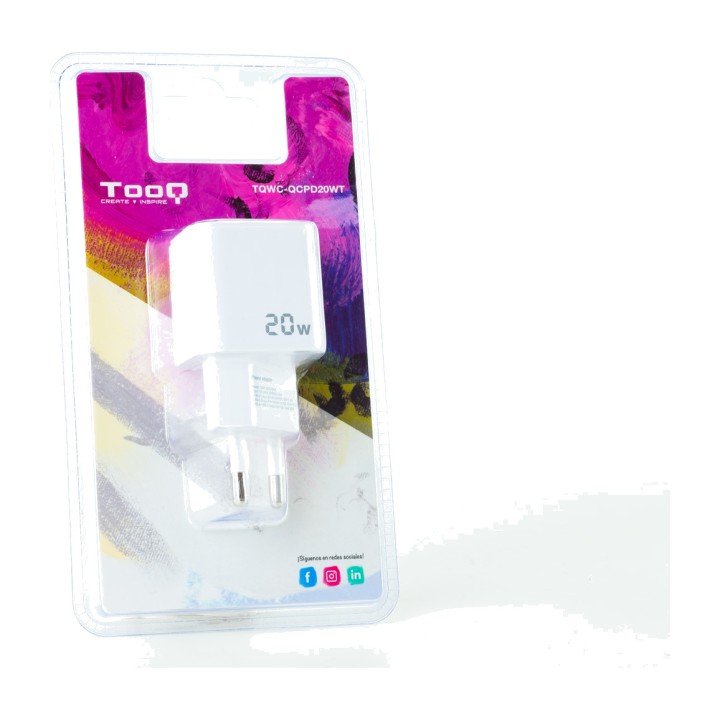 TOOQ Gyors fali töltő USB C- és A-portokkal TQWC-QCPD20 20W