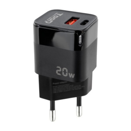 cargador rápido de pared con puertos usb c y a tqwc-qcpd20 20w