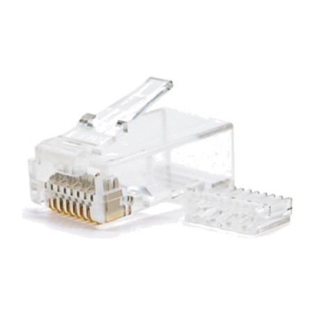 pack of male rj45 crimp connectors cat6 utp 100 uds