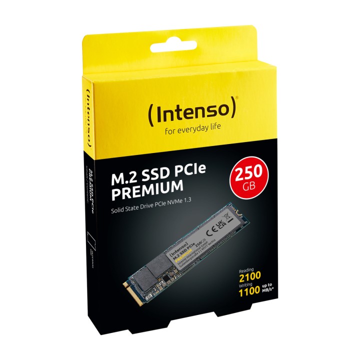 INTENSO Belső M.2 NVMe PCIe SSD tárhely 3.0 PREMIUM-250GB