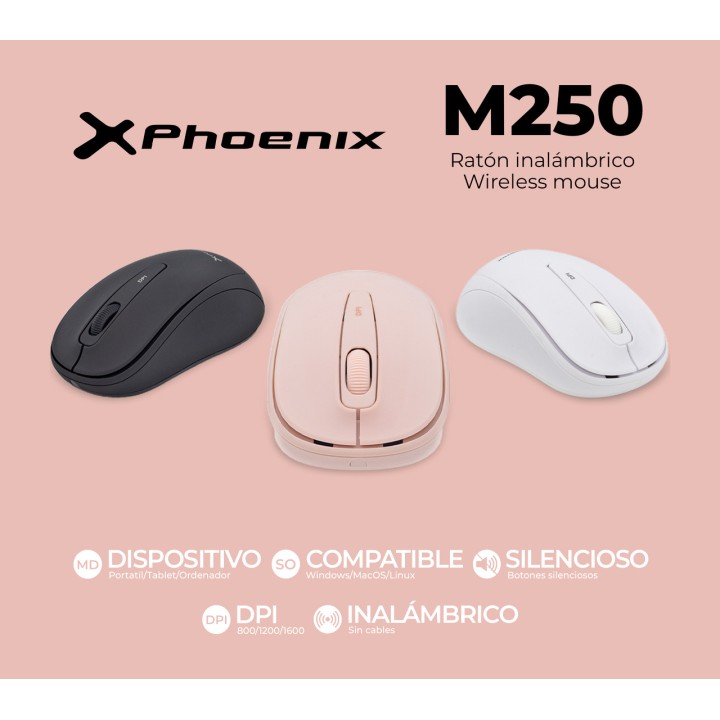 PHOENIX Mouse wireless con ricevitore USB per PC e laptop