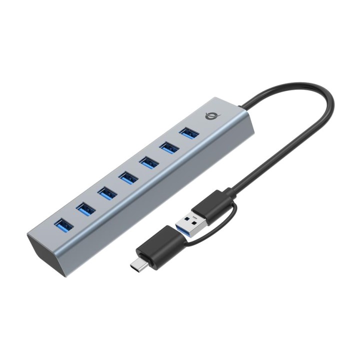 CONCEPTRONIC 7-port USB-C hub with power adapter HUBBIES21GP
