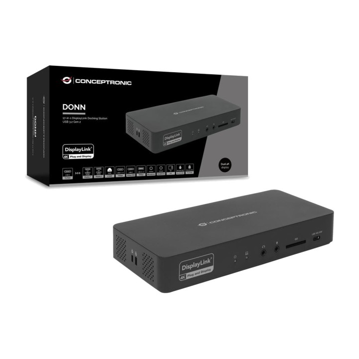 CONCEPTRONIC Estación de acoplamiento USB-C 17 en 1 DONN31B