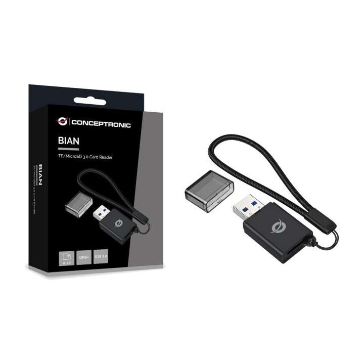 CONCEPTRONIC Lector de tarjetas microSD con cordón BIAN07B