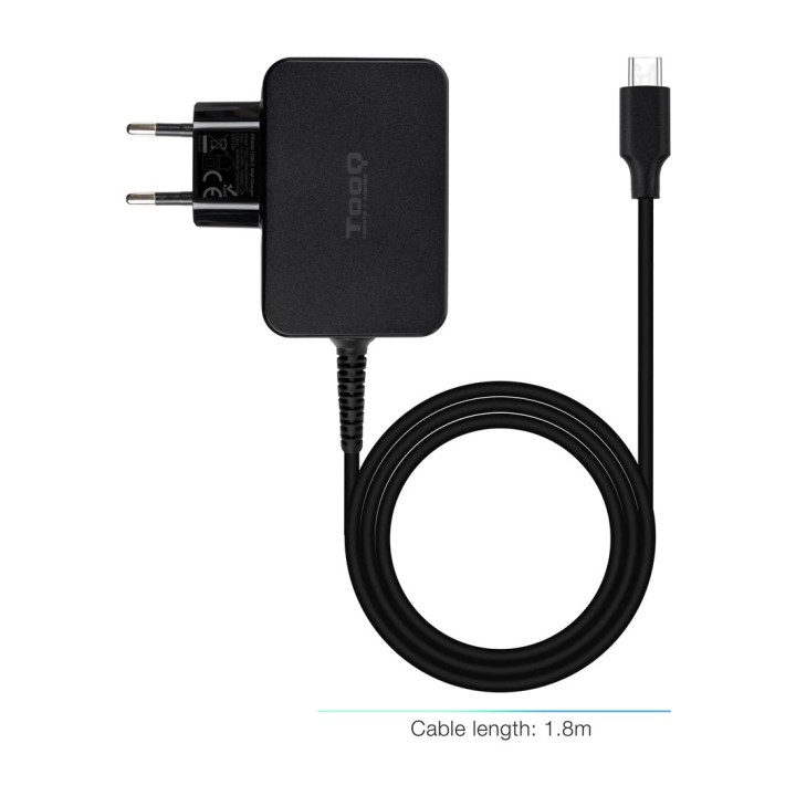 TOOQ Chargeur GaN USB-C pour ordinateur portable avec câble