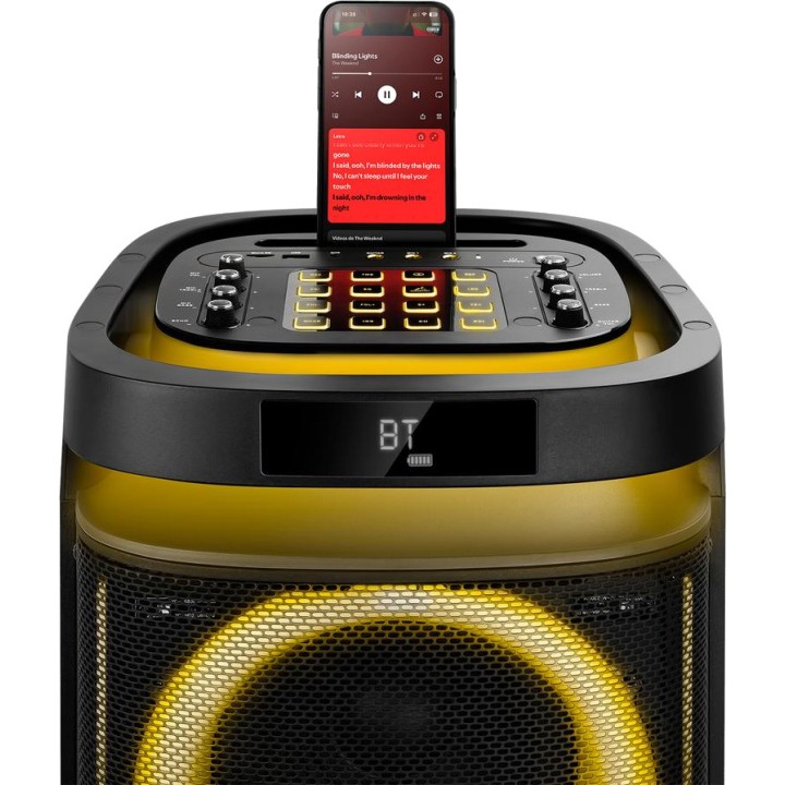 PHOENIX Altavoz portátil Bluetooth para karaoke con 2