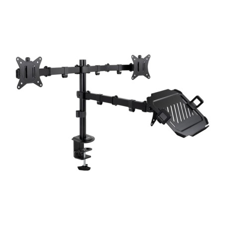 support de bureau pour écran et ordinateur portable avec deux bras db1202tn 32" 9kg