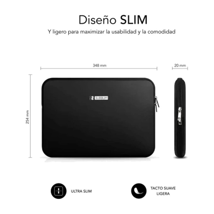 SUBBLIM Housse fine en néoprène pour ordinateur portable de