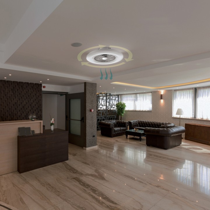 MUVIT Smart LED ceiling lamp with fan and remote control IO