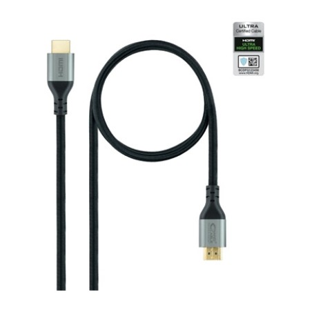 certificeret hdmi-kabel ultra high speed 2.1 8k 48gbps 1 m