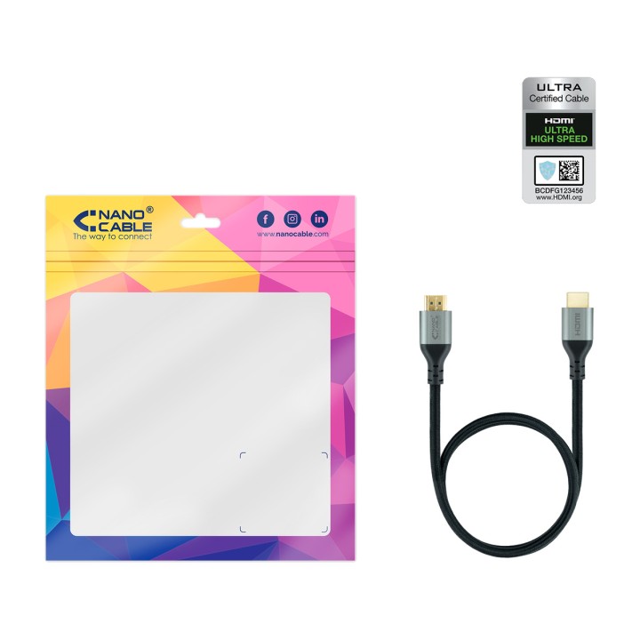 NANOCABLE Câble HDMI certifié Ultra High Speed 2.1 8K 48GBPS