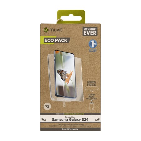 recycled phone case with tempered glass screen protector recycletek-pack galaxy s24