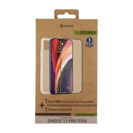 capa reciclada para celular com protetor de tela em vidro temperado recycletek-pack iphone 13 pro max
