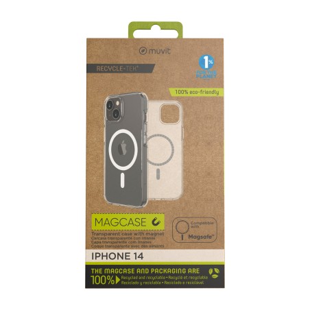 coque magnétique recyclée pour téléphone portable recycletek-magsafe iphone 14