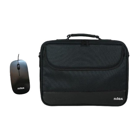 borsa rigida per laptop con mouse ottico usb nxmos5156bk 15,6" 1200dpi