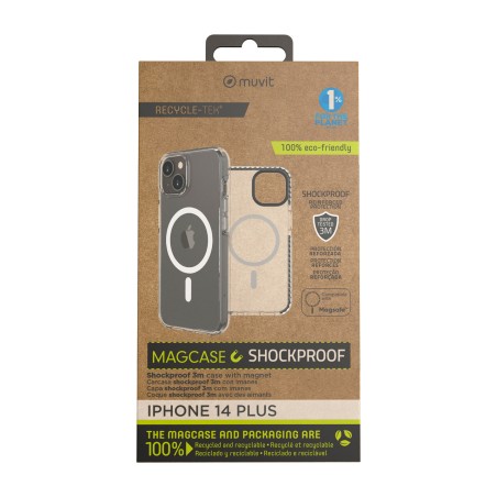 funda antigolpes magnética reciclada para móvil shockproof-3m recycletek-magsafe iphone 14 plus