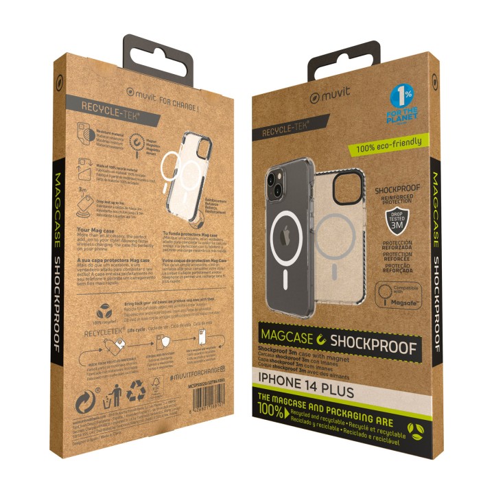 MUVIT Coque magnétique antichoc recyclée pour téléphone