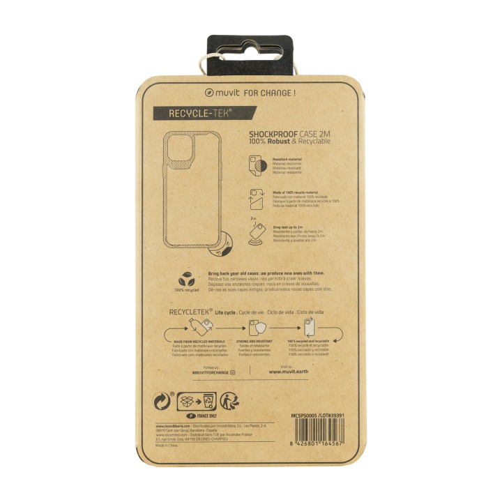 MUVIT Cover antiurto riciclata per smartphone SHOCKPROOF-2M