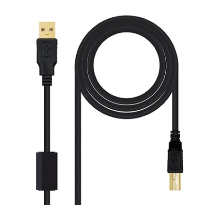 NANOCABLE USB-kabel til printer med guldbelagte stik og