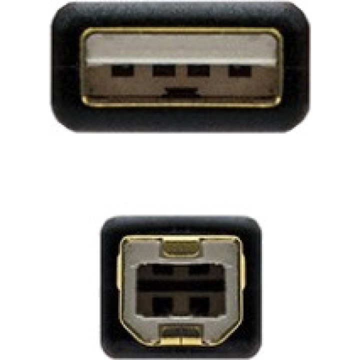 NANOCABLE Cable USB per a impressora amb connectors daurats