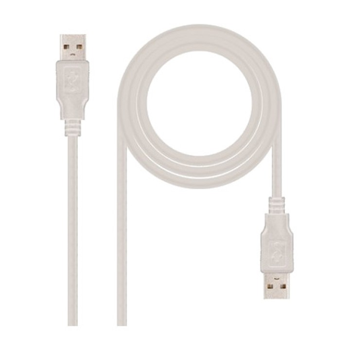 NANOCABLE Cavo USB-A con connettori maschio 2.0 2 M