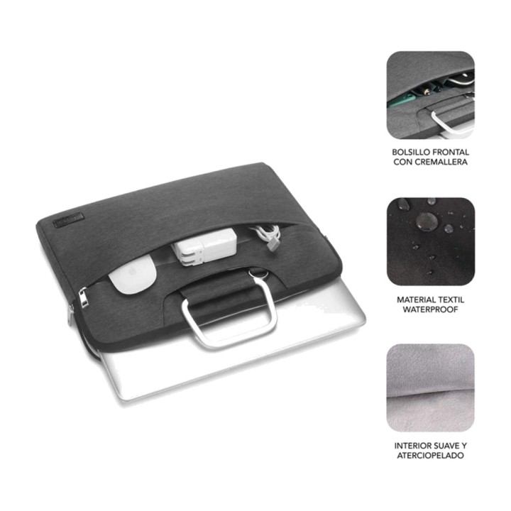 SUBBLIM Sleeve with pocket for 13.3- to 14-inch laptop