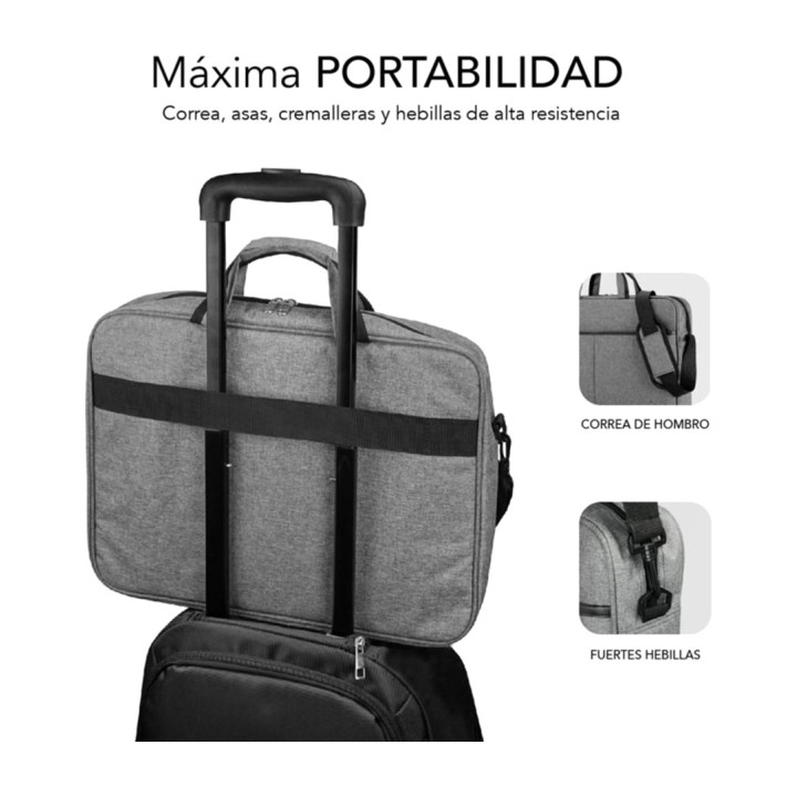 SUBBLIM Elegante Laptoptasche mit Kunstlederdetails für