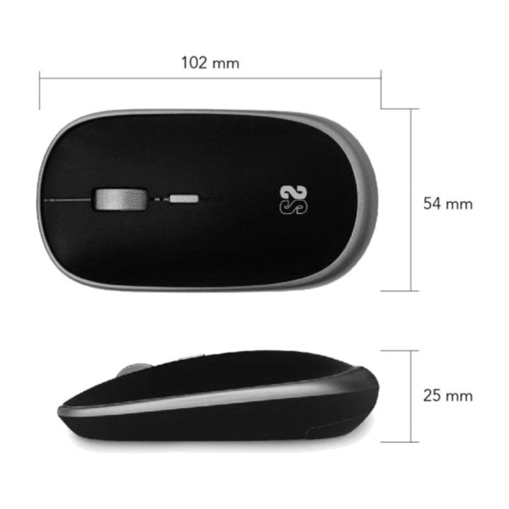 SUBBLIM Mini-souris sans fil silencieuse à 4 boutons RF