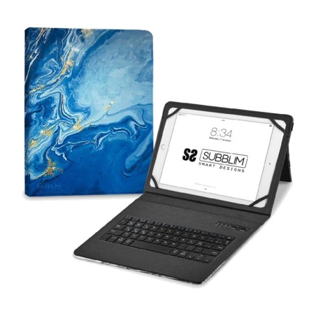 étui avec clavier bluetooth intégré pour tablette jusqu’à 11 pouces keytab-bt trendy-case